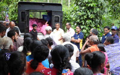 Distribution of Dry Ration for the Rural Families Affected by Mandous Cyclone,  Lunugala